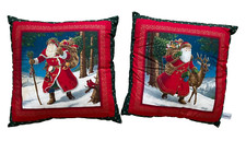 Boże Narodzenie Święto Święty Mikołaj Poduszki dekoracyjne ZESTAW 2 SZT.