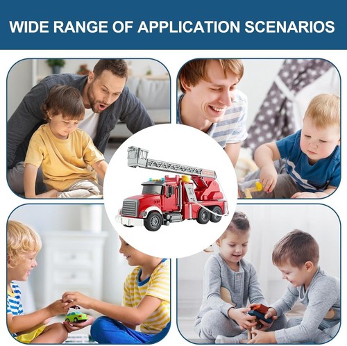 LKW Feuerwehrauto mit Licht und Sound Auto Transporter Kinder Spielzeug Geschenk - Bild 6 von 24