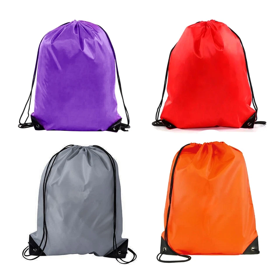 Cordón Mochila Nylon Gimnasio SPORTS Viaje Saco Bolsa 34x42cm Múltiple Colores - Imagen 2 de 4