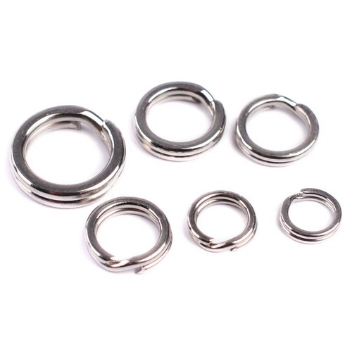 200 Stück Edelstahl Split Ringe | Für Angelköder | 5 Größen