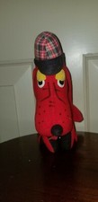 VINTAGE DREAM PETS DAKIN RED HOUND DOG SHERLOCK HOLMES DOLL TOY
