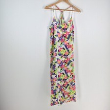 Baku womens slip maxi dress size XS multicolour floral cotton sleeveless 061758