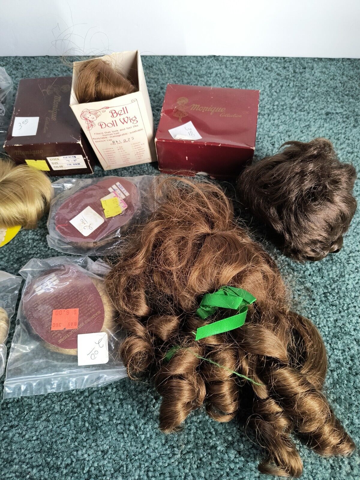 Lot of 11 Vintage Doll Wigs Sizes 6-7, 7-8 & Larger Monique