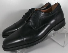 152431 SP50 BRANNING CAP TOE MEN'S SHOES SIZE 9 BLACK LEATHER JOHNSTON MURPHY