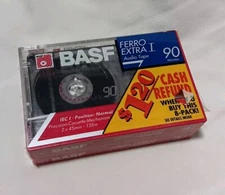 Lot of 2 Sealed BASF Ferro Extra I Normal IEC 90 Minute Blank Cassette Tapes