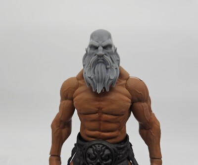 3d Printed Custom Viking Headsculpt For Mythic Legions Ogre Scale Figure