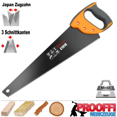 Handsäge Baumsäge Fuchsschwanz Garten Holz Säge Japan Zugzahn TEFLON C1918