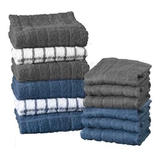 RITZ Terry Cotton Kitchen Towel and Dish Cloth Set of 6 Towels and 6 Dish Cloths
