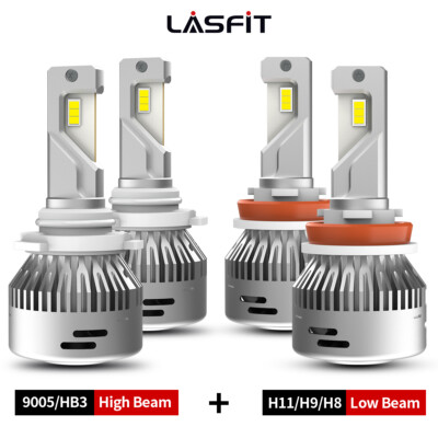 Lasfit Combo LED Headlight Bulbs H11 9005 Hi/Low Beam 6000K White Super Bright