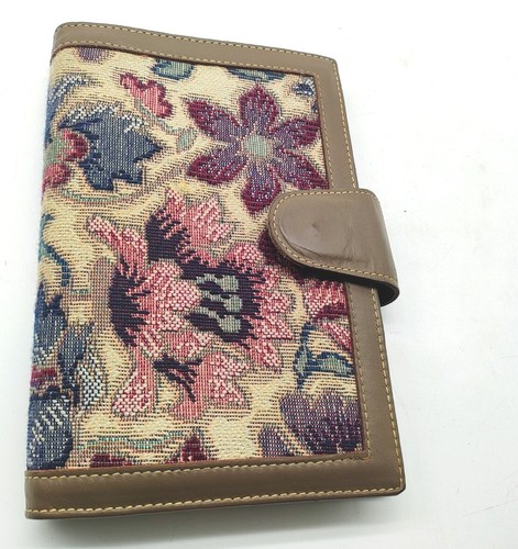 Vintage French Luggage Co Tapestry & Leather Day Planner Organizer 9" X 6" - Picture 13 of 13