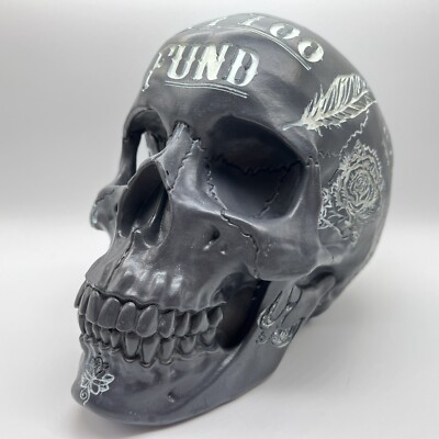Nemesis Now Gothic Tribal schwarz Totenkopf Spardose Tattoo Fund Sparschwein Ornament