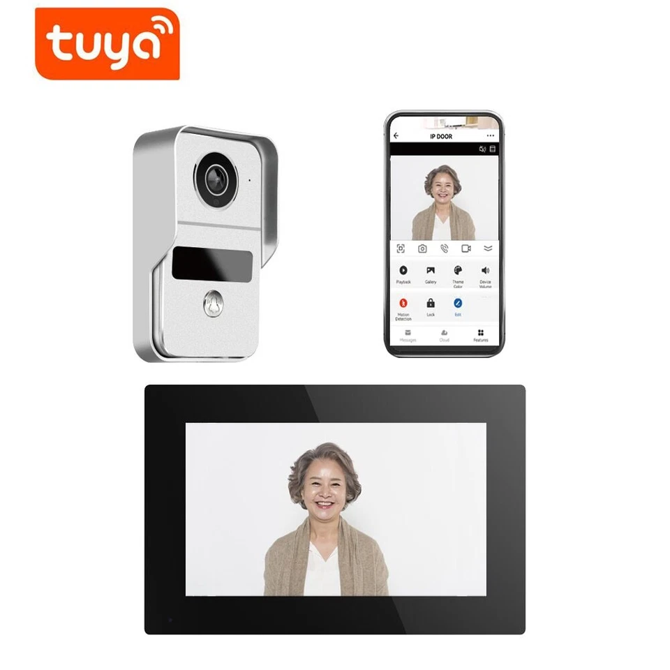 7/10inch 1080P Touch Screen Wifi Video phone Doorbell Smart Tuya App Intercom - Image 2 of 4