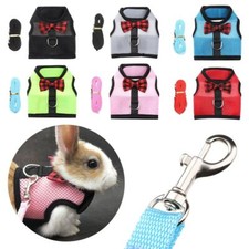 Pig Strap Pet Lead Bunny Mesh Chest Rabbit Leash Collar Harness Hamster Vest