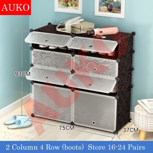 5 Colors Cube DIY Shoe Cabinet Rack Storage Portable Stackable Organiser Stand - Picture 21 of 30