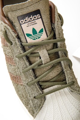 Adidas SUPERSTAR Shell Toe Suede Olive Green Brown GW2174 Mens 5 Womens 6  Moss | eBay
