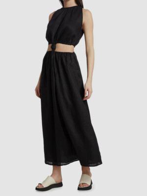 Zeta Midi Dress Black - Faithfull The Brand M / Black Zeta Midi Dress Black - Faithfull The Brand M / Black
