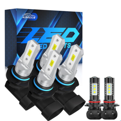 Para For Jeep Grand Cherokee 1999-2010 LED faro alto /bajo+Kit de luz antiniebla