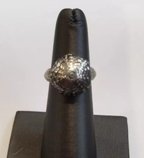 VINTAGE STERLING SILVER SEASHELL RING SIZE 6.25
