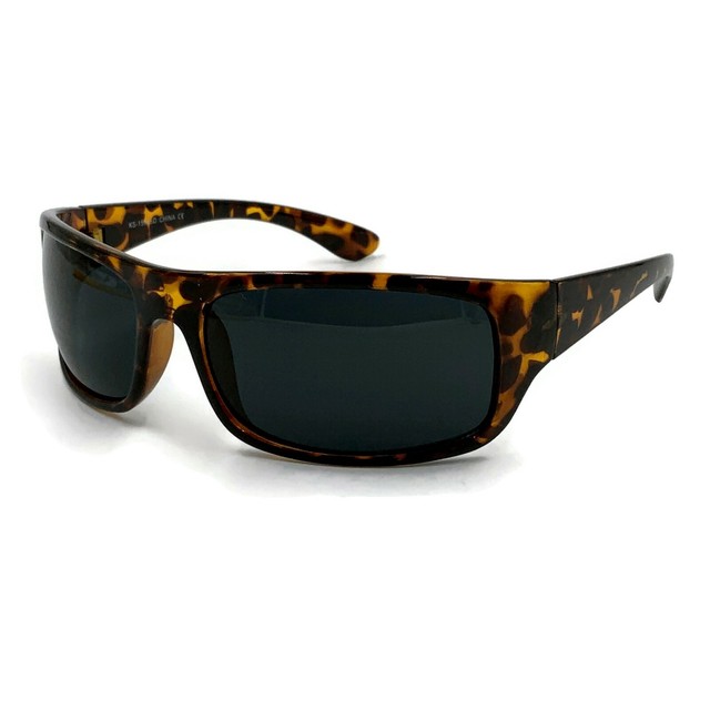 XL Wide Frame Sunglasses Super Dark Lens Wrap Around Mens Sports Big