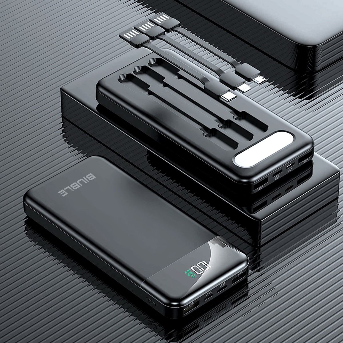 Portable Wireless Charger Power Bank 900000mAh - LCD Display, 2 USB Ports, Rugged External Battery Charger Portable Power Bank - Foto 6