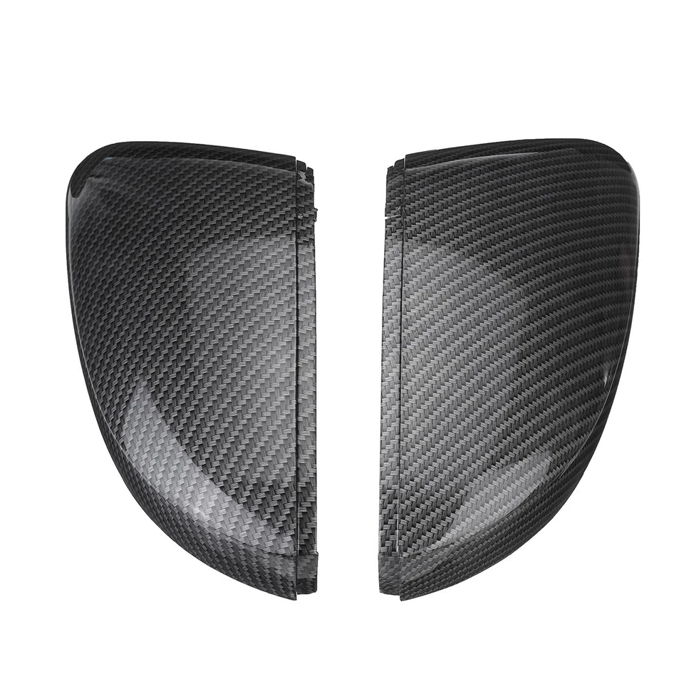 2 tapas de espejo tapa de carcasa de espejo óptica de carbono para VW Polo 6R 6C 2010-2017 - Imagen 3 de 4