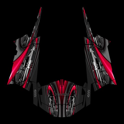 Polaris RZR 1000 2 Door Jet Design Decal Graphic Kit Wraps graphics 2013-2018 - Picture 6 of 9