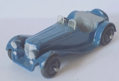 Dinky Toys No.38F Jaguar SS 100 Sports Car/Tourer c.1950 Blue/Grey. FREE UK P&P.