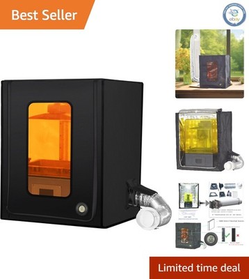 Complete 3D Printer Enclosure with Efficient Ventilation and Bright LED Lighting