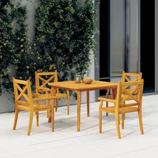 Garden Table Natural Wood Solid acacia wood Medium Durable