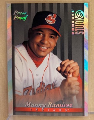 1997 Studio SILVER PRESS PROOF #32 Manny Ramirez Indians RARE PARALLEL /1500