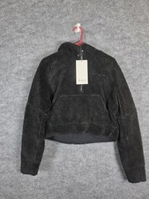 Lululemon Scuba Hoodie Womens XS/S Black Oversized Half Zip Fleece Sweatshirt