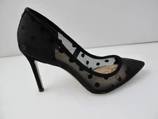 Sam Edelman Hazel Mesh Women's Black Polka Dot Pumps SZ 9-JJ