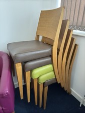Danish Style Leather Dining Chairs
