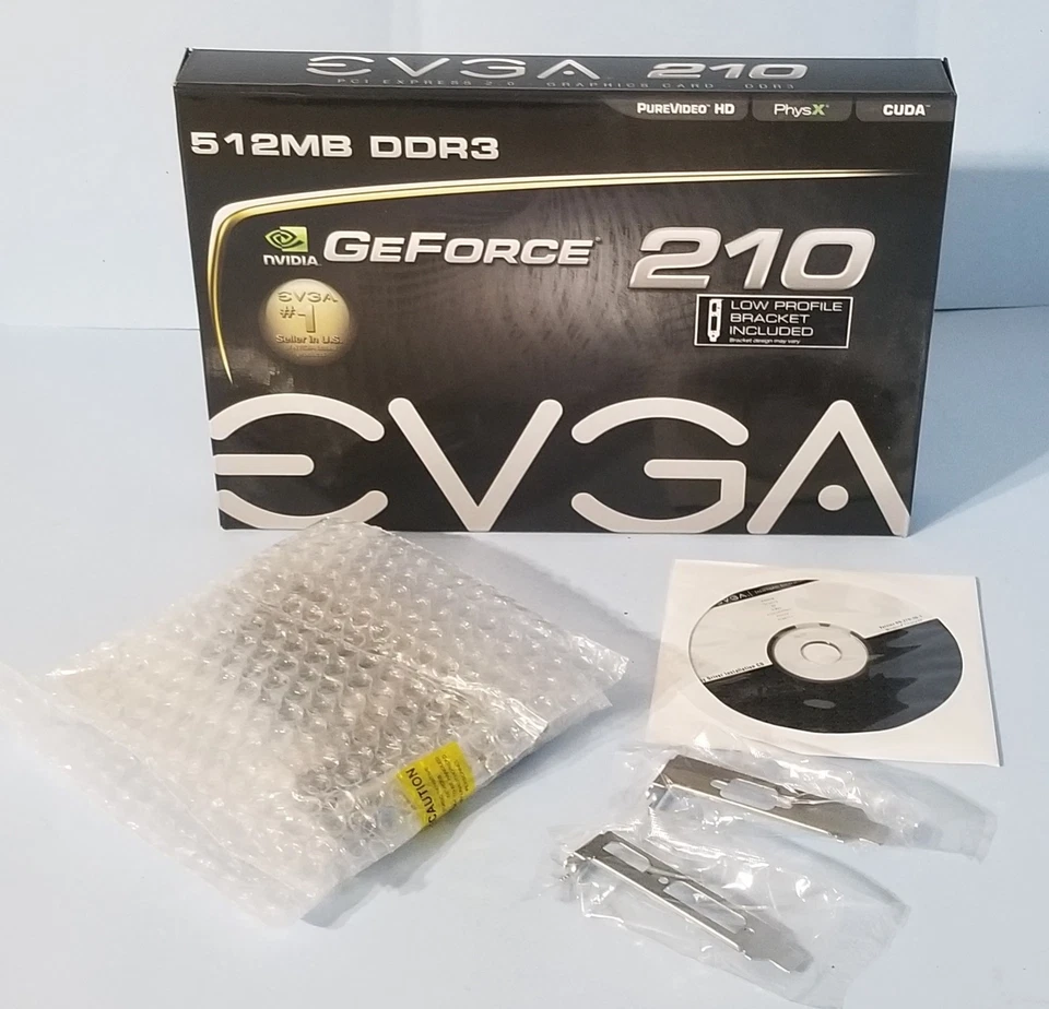 EVGA NVIDIA GEFORCE 210 512MB DDR3 PCIE VIDEO CARD 512-P3-1310-LR - Image 3 of 4