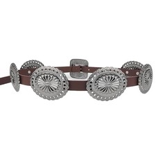 UTOWO Womens Western Cowboy Disc Belt Vintage Cowgirl Concho Leather Classic
