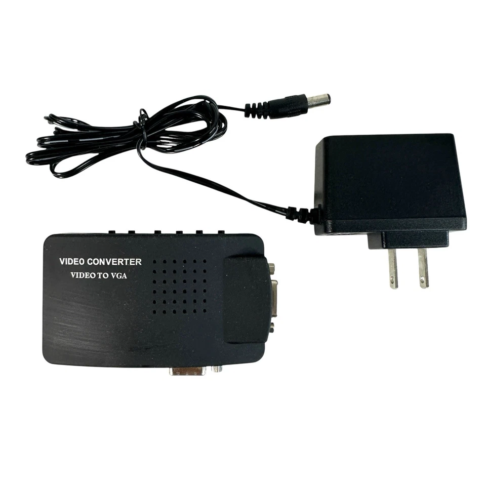 RCA to VGA Adapter Composite AV S-Video RCA Input to VGA Female Output Converter - Image 2 of 4