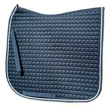 Elegant dressage saddle pad diamond quilting with trim white navy black burgundy