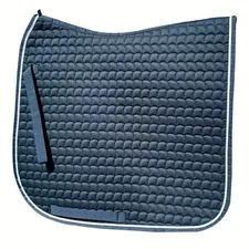 Elegant dressage saddle pad diamond quilting with trim white navy black burgundy