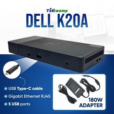 Genuine Dell WD19TBS K20A Docking Station Thunderbolt 3 USB-C with 180W ADAPTER