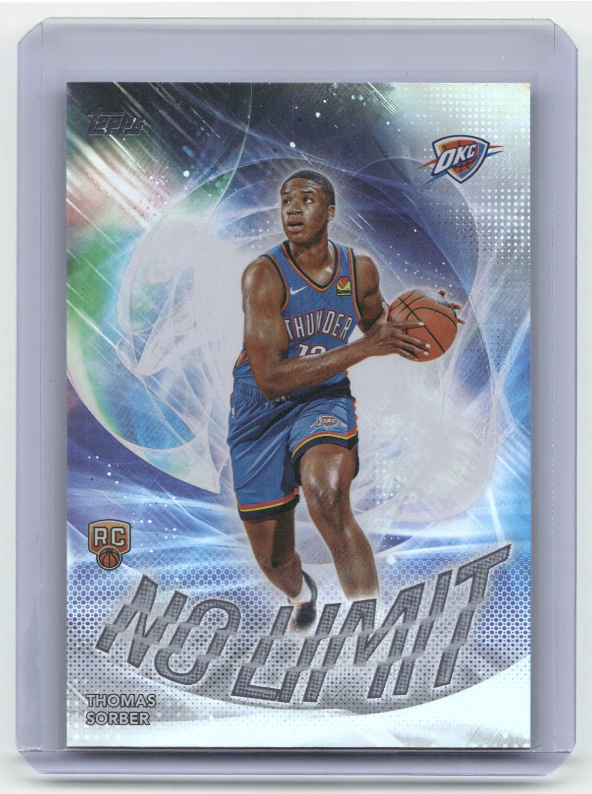 2025-26 Topps #NL-15 Thomas Sorber No Limit Rainbow Foilboard RC