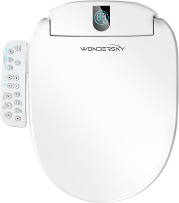 Round Bidet Toilet Seat, Smart Heated Toilet Seat with Warm Water and Dryer, Sof