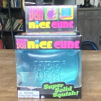 NeeDoh Nice Cube Super Solid Squish Squeeze Toy, Blue, MPN 22348HY (2023)