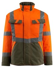 Mascot Penrith WINTER work jacket *size 4XL* high-visibility orange/moss green