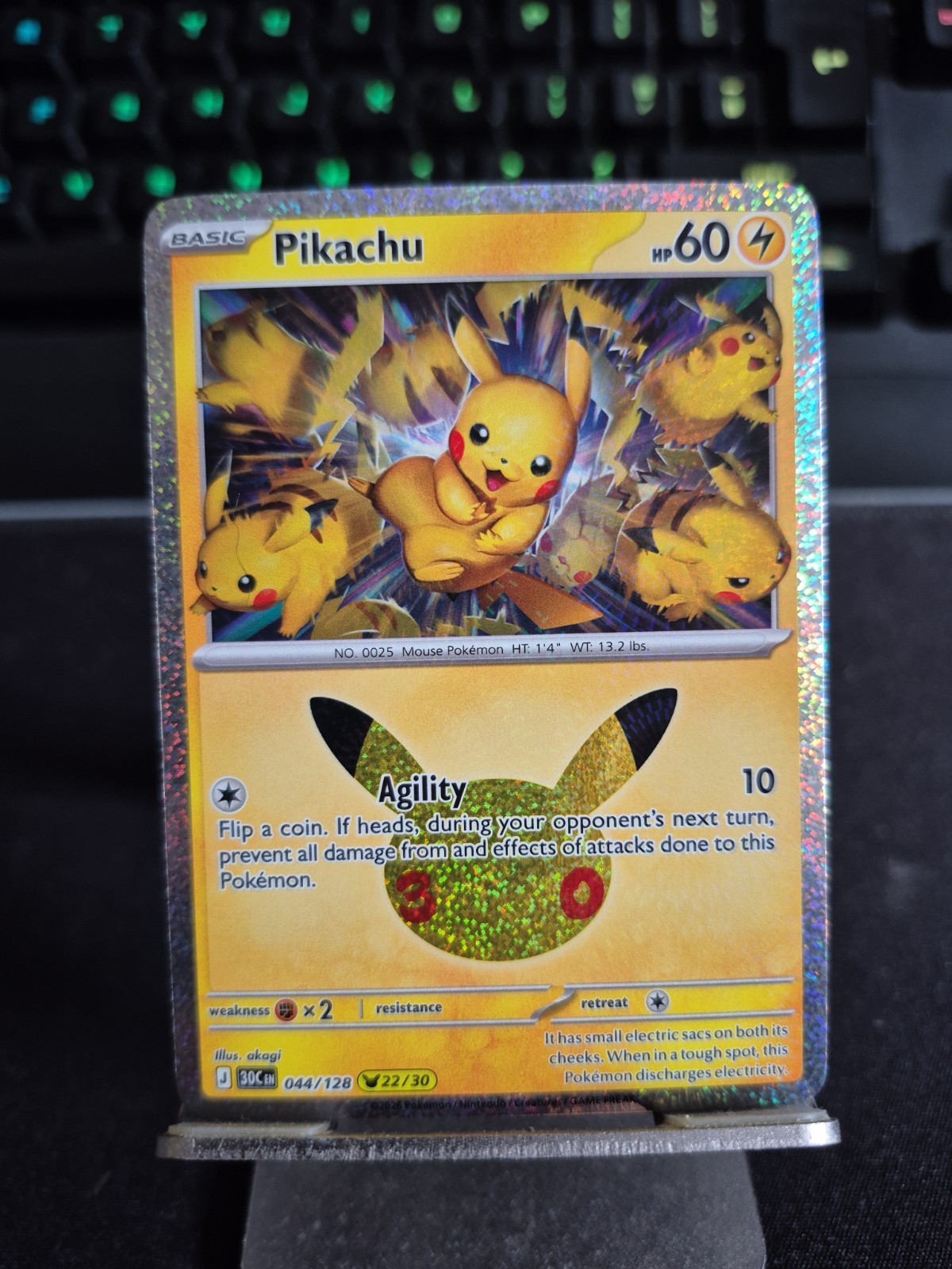Pokemon TCG Pikachu 30th Celebration Pikachu Collection 044/128 (22/30) NM