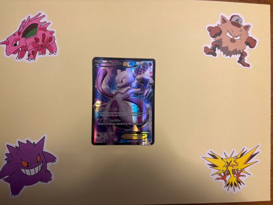 Holograma Mewtwo Ex 2012 blanco y negro: Next Destinies #98/99, arte completo - franqueo gratuito Foto 3 de 3