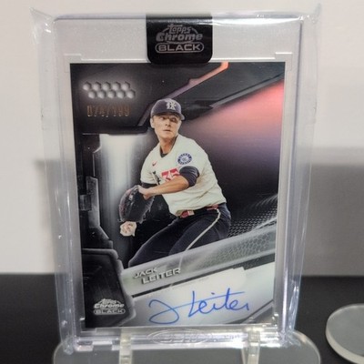 2026 Topps Chrome Black Jack Leiter Texas Rangers (RC) Auto 74 /199