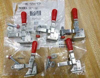 Lot of 5 DeStaCo 201-U Toggle Clamp Vertical Hold - 100 LB Holding Capacity NOS