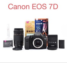 Canon EOS 7D Digital SLR Camera with Telephoto Lens Set EF 7 Excellent Condition