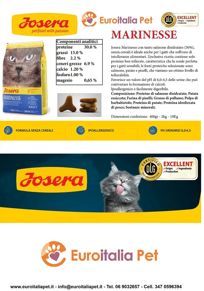 Croccantini JOSERA Marinesse gatto sensibile Alimento ipoallergenico al salmone - Image 2 of 2