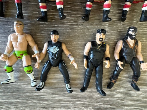 14 WWF Wrestling Mini Jakks BCA Figure Lot Austin Rock Mankind Pillman Savio HHH - Picture 5 of 6